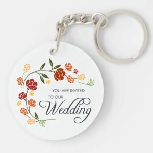Acrylic Wedding Keychain
